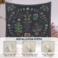 thumbnail image 5 of Tapiz de flores y luna para dormitorio, tapiz floral de plantas, tapiz Retro estético para sala de estar, colgante de pared para dormitorio, 5 of 5