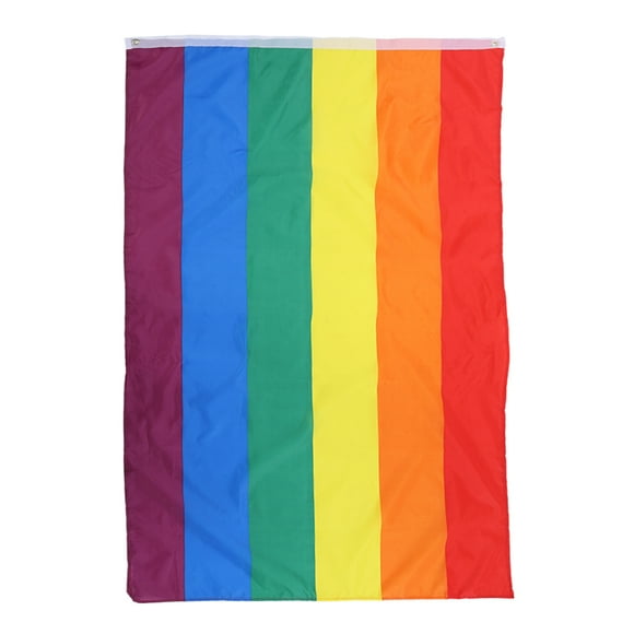 Rainbow Flag Hand Waving Rainbow Flag Banner Polyester Gay Pride Lesbian Flags for Wall or Flag Pole