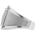 thumbnail image 3 of 14K White Gold Ibgoodman Men's Polished And Satin 1 1/5 Carat Aa Quality Diamond Cluster Ringsize 10 (Width 19.7) - Jbsp, 3 of 5