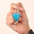 thumbnail image 4 of Solid 925 Sterling Silver Pendant Natural Turquoise Gemstone Pendant Necklace For Women, 4 of 7