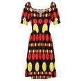 thumbnail image 5 of Multi Color Polka Dots - Red Yellow Black Background Sleeveless Dress prom clothes elegant dress cute dress, 5 of 7