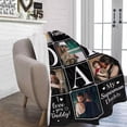 thumbnail image 2 of AISENIN Custom Blanket with Photos Birthday Gifts for Dad Personalized Pictures Blanket Father's Day from Daughter Son, 2 of 5