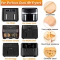 thumbnail image 4 of 100 Pcs Disposable Paper Liner Scheam 5.5 inch Non-stick Air Fryer Sheets Square for Microwave Oven Baking Roasting, 4 of 7
