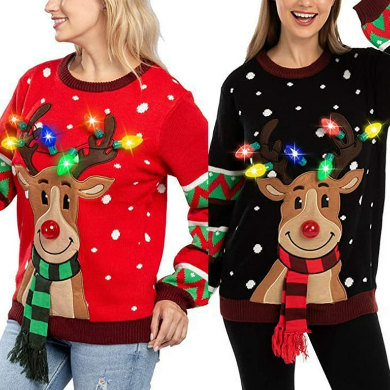 Led light cheap christmas jumper