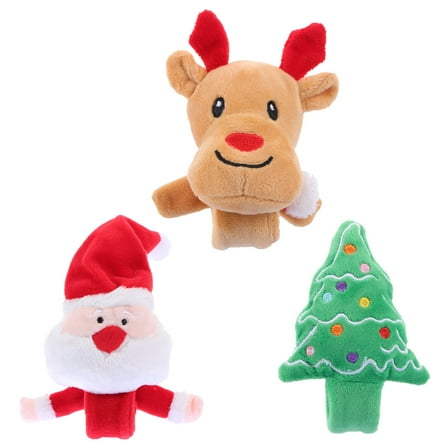 LULULION 3pcs Christmas Bracelet Adorable Slap With Xmas Tree Reindeer Santa Designs For Holiday Parties