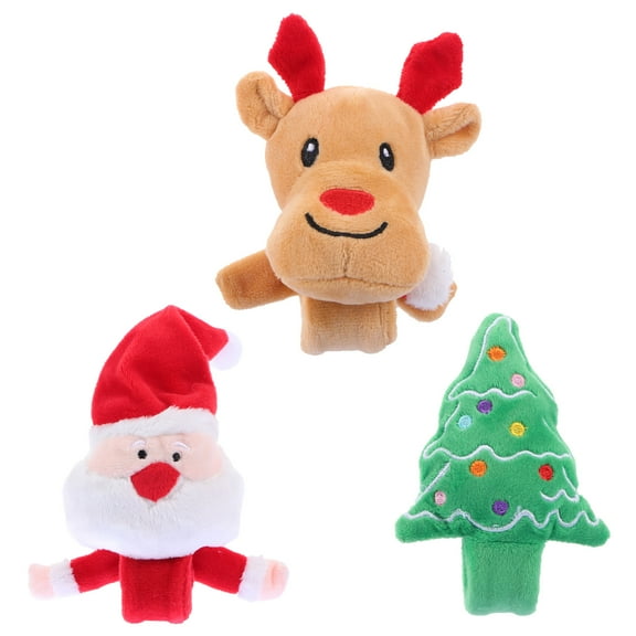 LULULION 3pcs Christmas Bracelet Adorable Slap With Xmas Tree Reindeer Santa Designs For Holiday Parties