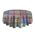 thumbnail image 5 of Pink Diverse Mandala Pattern Round Tablecloth 60"x60",Wrinkle Wipeable Table Cloth for Kitchen Dining Room Picnic Patio Party, 5 of 6