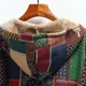 thumbnail image 3 of Abrigo Mujer Abrigo Invierno Cálido Estampado Con Capucha, 3 of 6