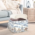 thumbnail image 3 of Yayeee Collapsible Cube Storage Bin with Lid Fabric Closet Decorative Basket with Handles, Blue Snowy Mountain, 3 of 7