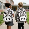 thumbnail image 2 of Bulopur Black White Cool Panda Print Kids School Backpack Set 4 Pcs Breathable Durable Kids School Bag with Lunch Box, Pencil Case and Water Bottle Cover for Kids, 2 of 7