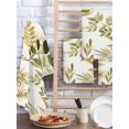 thumbnail image 2 of Brown Green Leaves Kitchen Dish Towels for Drying Dishes Set of 4, Summer Botanical Farmhouse Watercolor Leaf Waffle Weave Microfiber Hand Tea Bathroom Towels Quick Dry & Absorbent Towel 15.7x23.6, 2 of 7