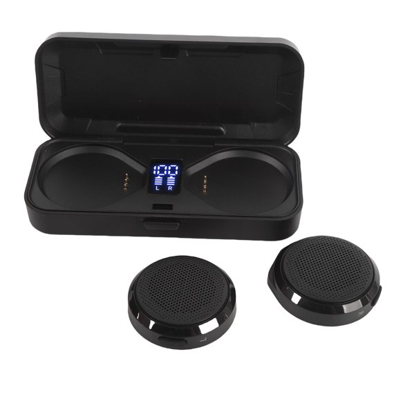 Motorcycle Helmet Headset, Touch Fastener Mount Motorcycle Helmet Speakers for Outdoor Sports Skiing Climbing