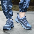 thumbnail image 6 of CUZIBR On Sneakers Fashion Camouflage Leather Sneakers Hook And Loop Thick-Soled Comfortable Casual Walking Running Hiking Shoes For Kids Lightweight Comfy Footwear,Blue,5.5-6 Years, 6 of 9