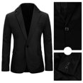 thumbnail image 3 of Mens Solid Color Slim Fit Business Casual Blazer, 3 of 4