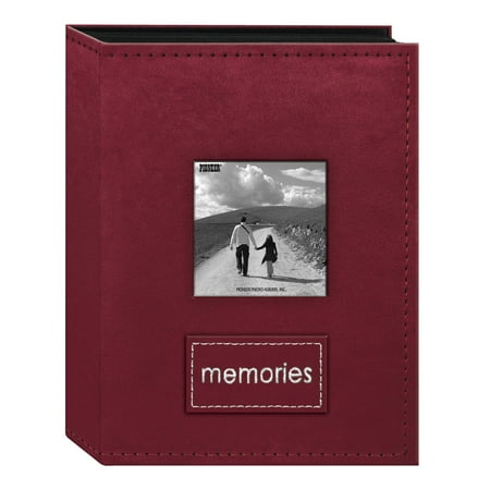 Pioneer Photo Albums 208 Pocket Sewn Raspberry Faux Suede Frame Cover ...