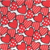 Shason Textile Soft Poly Cotton Print Fabric For Valentine's Day, 3 yds