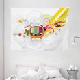 thumbnail image 1 of Modern Decor Tapestry, Digital Image Television Media Stars Stripes Lines Abstract Artwork Image, Wall Hanging for Bedroom Living Room Dorm Decor, 80W X 60L Inches, Multicolor, by Ambesonne, 1 of 2