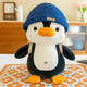 thumbnail image 3 of Mochila pequeño pingüino muñeca juguetes de peluche usando sombrero pingüino comodidad compañero de sueño almohada regalo de cumpleaños, 3 of 5