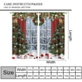 thumbnail image 2 of Christmas Curtains, Winter Xmas Tree White Window Snow Scene Happy New Year Christmas Theme Window Treatment for Living Room Bedroom Kitchen Drapes, 84x84 Inch, 2 of 7