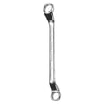 thumbnail image 1 of Llave de caja de extremo offset de 45 grados 12mmx14mm métrica de 12 puntos, cromada espejo, de acero aleado, llaves de caja dobles, herramienta de reparación de grado industrial largo, 1 of 7