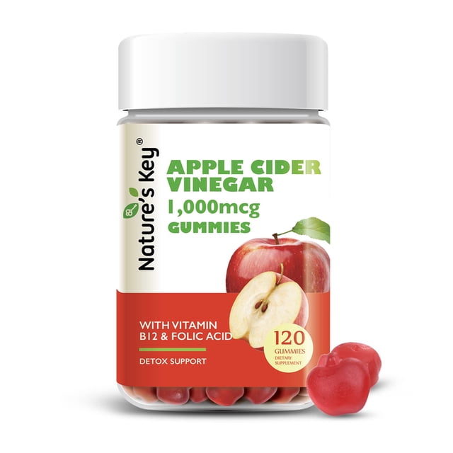 Gomitas de Vinagre de Sidra de Manzana Nature's Key 120 unidades