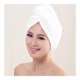 thumbnail image 1 of Toalla de microfibra blanca para el cabello, tipo turbante, de secado rápido, súper absorbente, con cierre de botón., 1 of 5