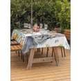 thumbnail image 2 of Easter Outdoor Tablecloth - 60x120 Inch Rectangle Dining Table Cover, Easter Grey Bunny Spring Watercolor Eggs Butterflies Waterproof Outdoor Table Cloth with Umbrella Hole & Zipper for Picnic/Patio, 2 of 7