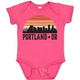thumbnail image 3 of Inktastic Portland Oregon Skyline Retro Sunset Boys or Girls Baby Bodysuit, 3 of 5