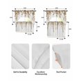 thumbnail image 6 of Brown Eucalyptus Leaves Kitchen Curtains Sets for Windows 3 Piece, Watercolor Summer Botanical Kitchen Curtains and Valances Tier Set 24 Inch Length Swag Curtain for Living Room Cafe Bathroom Bedroom, 6 of 6