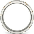 thumbnail image 2 of Titanium Brushed Yellow Ip-Plated 8mm Grooved Band (Size 10) Made In China tb273-10, 2 of 5