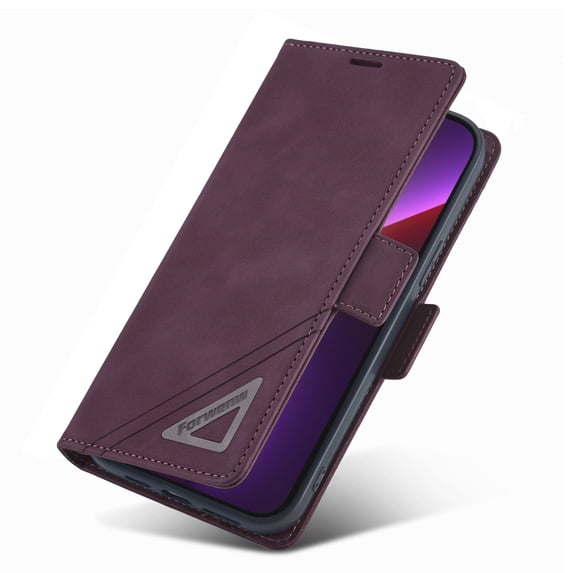 Allytech Magnetic Flip Wallet Case For iPhone 13 Pro Max 6.7 inch,Luxury Business PU Leather Shockproof with 3 Card Slots Kickstand Slim Cover.For iPhone 13 Pro Max,Winered