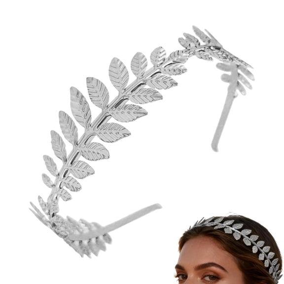 Gold Leaf Tiara Headband Roman Greek Hairband Goddess Tiara Laurel Leaf Boho Women Hair Accessories for Prom Wedding
