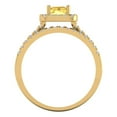 thumbnail image 4 of Clara Pucci 14K Yellow Gold 1.72 Natural Citrine Engraveable Engagement Ring + Wedding Band Set, 4 of 7