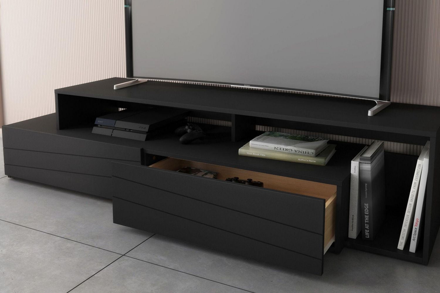 Nexera Tonik 72 in TV Stand, White