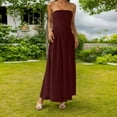 thumbnail image 2 of Robe Maxi à Col en V pour Femmes Robes d'Été Décontractées Robes Midi Décontractées pour Femmes Grande Taille Robe d'Été pour Femmes Robes de Plage Décontractées avec Poches Robes d'Été Décontractées pour Femmes, 2 of 5