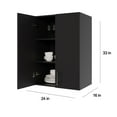 thumbnail image 3 of Landmok Wall Cabinet Laundry Room, Medicine Cabinet for Kitchen Bathroom Garage, Wall Storage Cabinet with Adjustment Shelves ,Black (2 Pack), 3 of 7