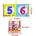 thumbnail image 4 of Dr.Rapeti Soft Cloth Book for Baby Infant Toddler Kids 6-Pack Crinkle Squeaky Washable Non-Toxic Early Educational Baby Book Bath Book, 4 of 4