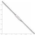 thumbnail image 3 of 14k WG Flat Curb Link Soft Diamond Shape ID Bracelet (Weight: 2.21 Grams, Length: 6 Inches), 3 of 3