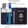 thumbnail image 4 of Portapasaportes WALNEW RFID de cuero PU con bolígrafo para viajes, 4 of 9