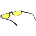 thumbnail image 4 of Geometric Rectangle Sunglasses Square Raised Nose Bridge 52mm (Black / Yellow), 4 of 4