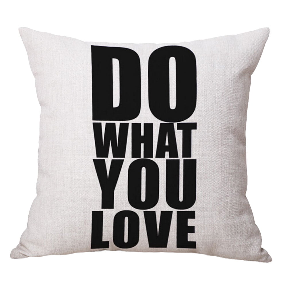 Words Printing Pillow Cover Cushion Case Toss Pillowcase Hidden Zipper Closure Words Printing Pillow Cover Cushion Case Toss Pillowcase Hidden Zipper Closure