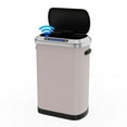 thumbnail image 7 of 50L Smart Automatic Trash Cans, Stainless Steel Garbage with Slow Landing Technology and Sensor, Space-Saving Automatic Bin for Living Room, Bedroom, Kitchen, Pink, 7 of 7