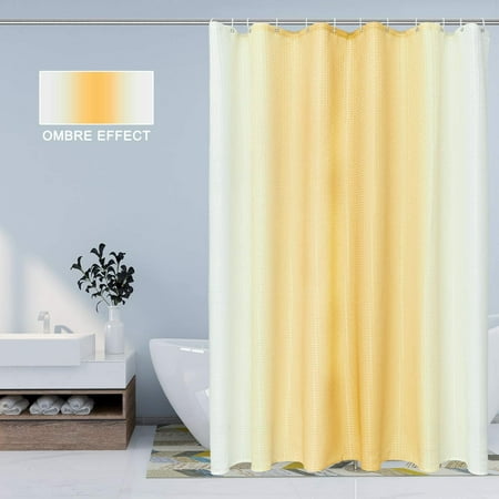 Waterproof Cloth Gradient Bath Curtains, Yellow And Grey Shower Curtain Uk