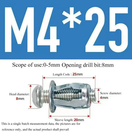 

dvypyn Nut Expansion Screw Gypsum Board Hollow Iron Car Fixed Expansion Bolts Lantern Type Riveting Connecting Nut B