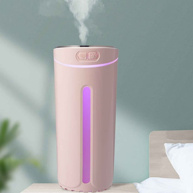Xihbxyly Mini Humidificador, Aromaterapia Portátil Usb, Luz Nocturna Led de 7 Colores, Funcionamiento Silencioso, Ideal para Coche, Oficina, Viajes, Apagado Automático, Tamaño Compacto de 7 X 15 Cm,