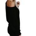 thumbnail image 6 of Womens Off The Shoulder Sweater Oversized Knit Long Sleeve Sweaters Tunic Tops, 6 of 7