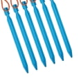 thumbnail image 3 of 6 Pieces Sturdy Metal Pegs Durable Alloy Hooks Ground Stakes Tent 18cm - , 18cm Light Blue, 3 of 6