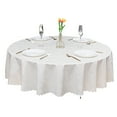 thumbnail image 1 of Destyer Nappe Ronde Imperméable et Résistante aux Déchirures pour Grand Application Nappe Ronde Toile Cirée Beige 140cm 1ensemble, 1 of 6