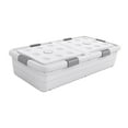 thumbnail image 3 of Caja de almacenamiento con ruedas debajo de la cama, contenedor multifunción transpirable con ruedas, organizador para dormitorio Altura 20cm, 3 of 8