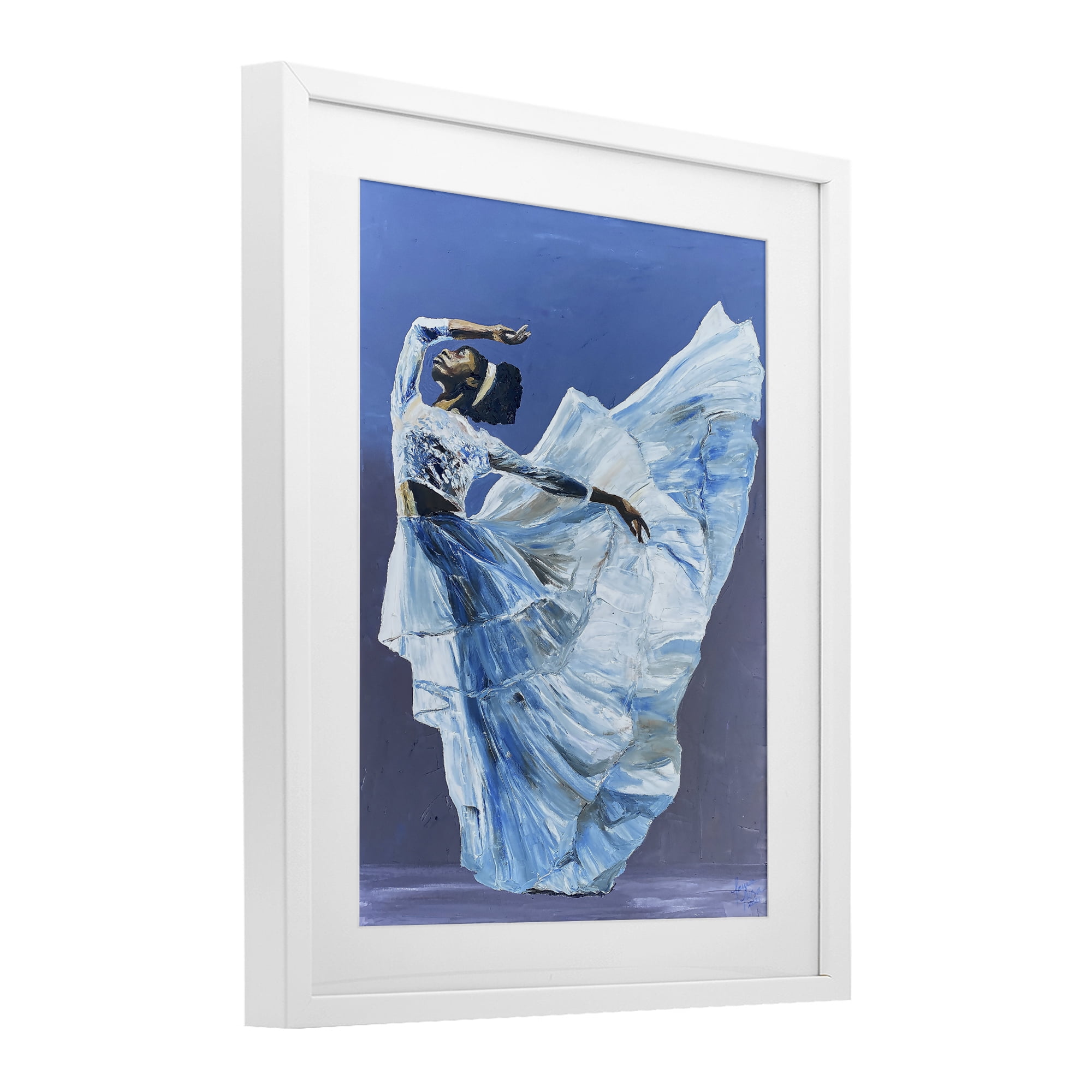 Stupell Industries Young Queen Dancer White Framed Print Under Glass, design by Lauren Luna